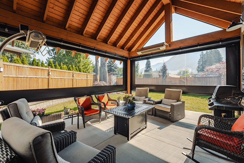 Motorized Screens with Luxury Vinyl