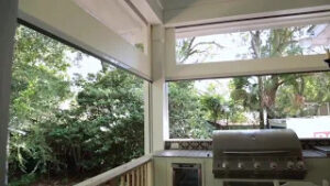 Motorized Screens with Luxury Vinyl